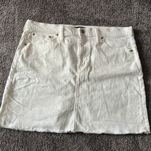 J Crew White Denim Skirt